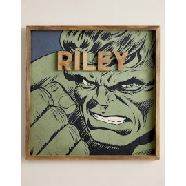 Cuadro Hulk técnica al óleo Marvel
