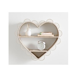 Repisa Quinn Rattan Heart de ratán
