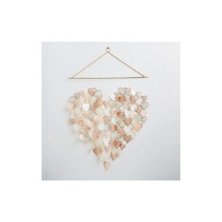 Accesorio Decorativo de Corazones de Capiz