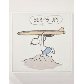 Cuadro Surf Framed Wall Art técnica impresión Peanuts Snoopy Surf