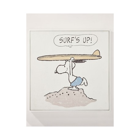 Cuadro Surf Framed Wall Art técnica impresión Peanuts Snoopy Surf